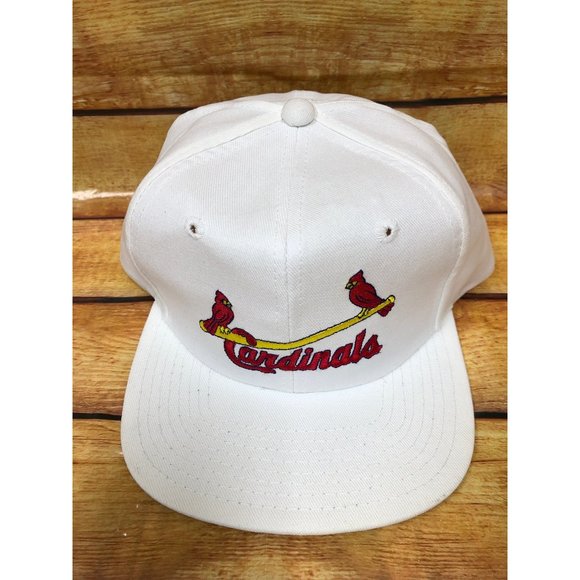 NWT NOS Vintage ST LOUIS CARDINALS White Snapback Hat Cap MLB (b22) - Picture 1 of 6